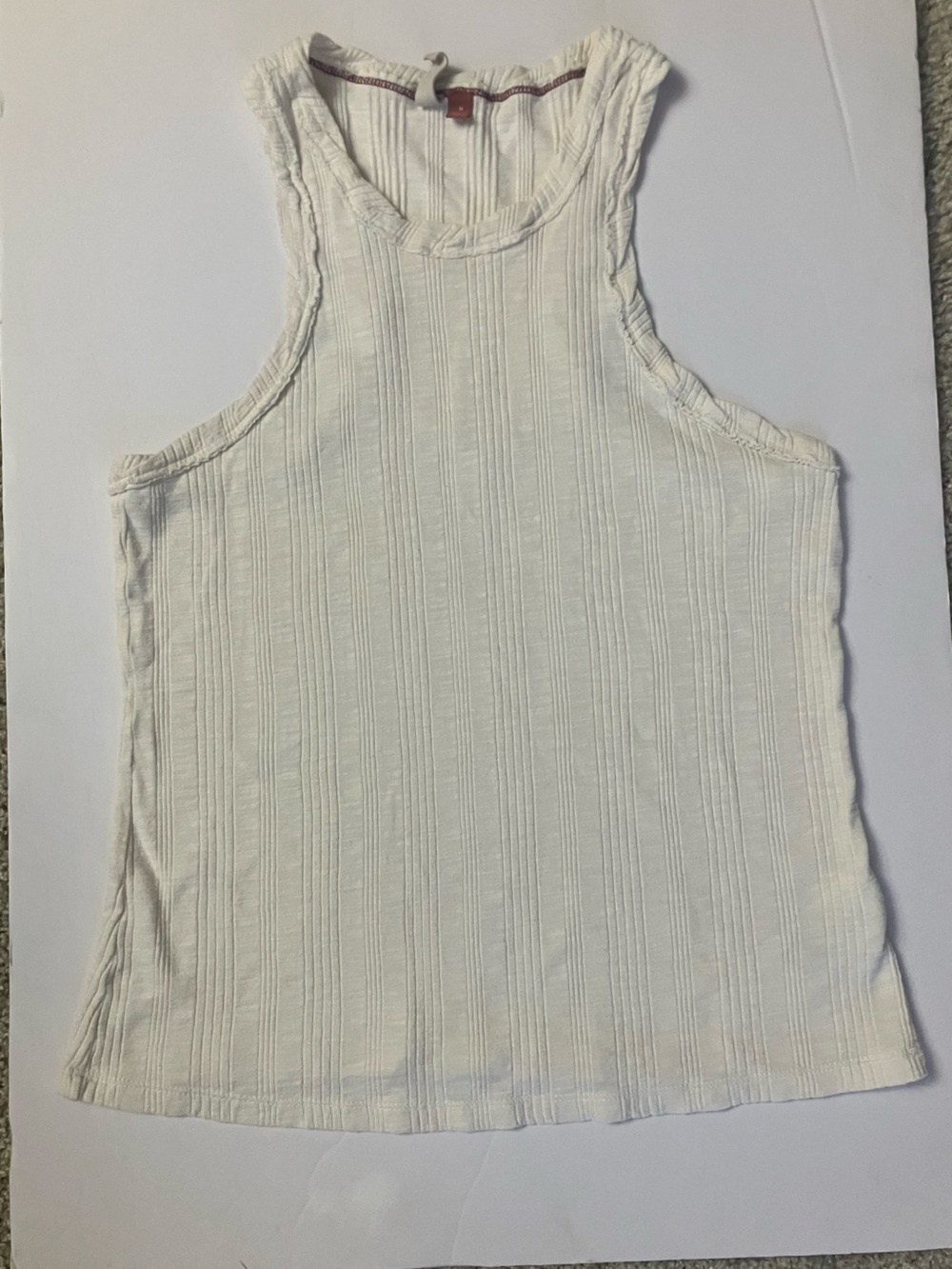 Anthropologie Pilcro Cream Ribbed Tank